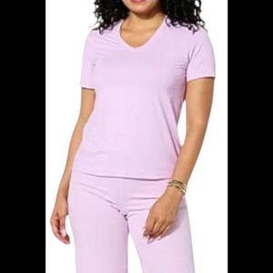Joy Collection Women's Performance V Neck Tee Spring Lilac - Regular